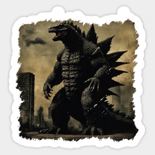 godzilla japanese art Sticker